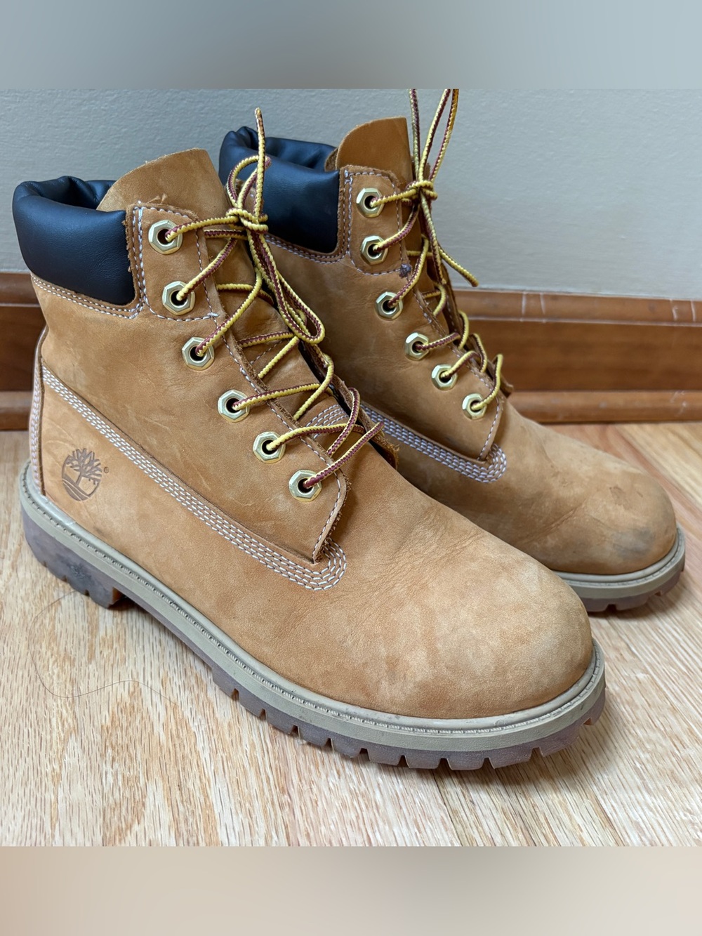 Timberland Wheat Nubuck 6-Inch Lace-Up Work Boots